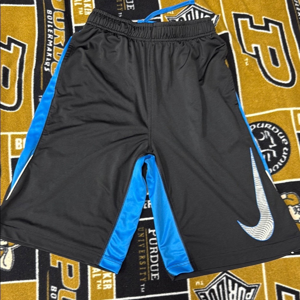 Nike Black and Blue Performance Shorts Boys XL